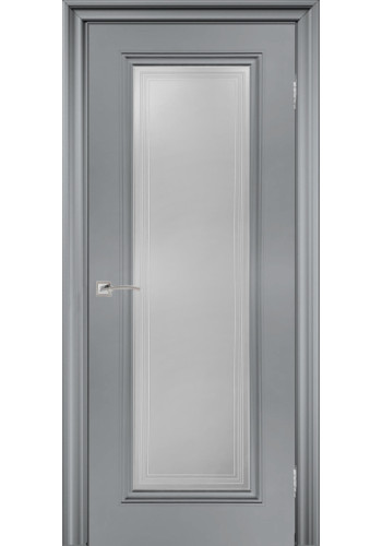 Дверь Венеция 1 Светло-серая эмаль со стеклом